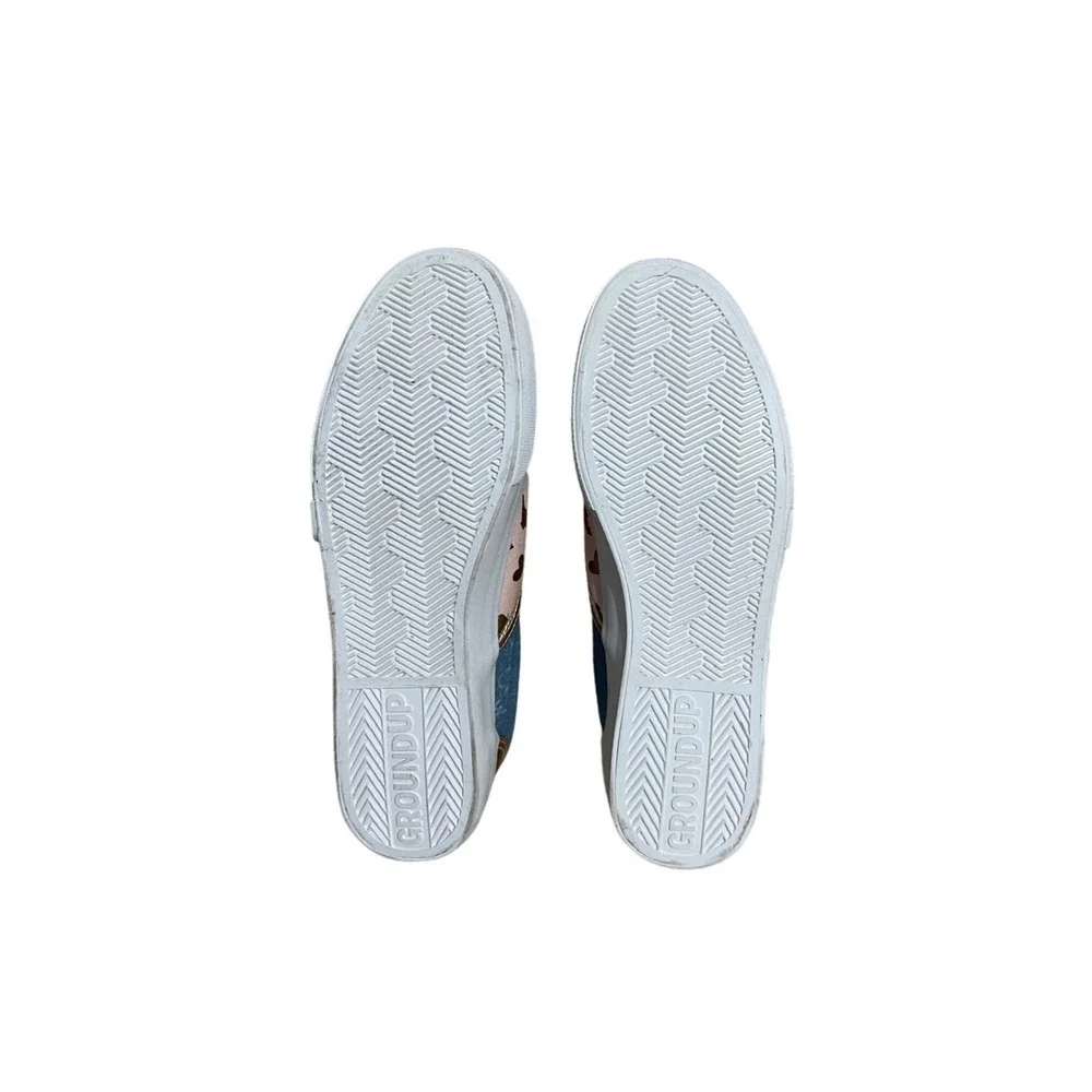 Disney Princess Ground Up Slip On Sneakers Womens Cinderella Pink Blue Size‎ 8